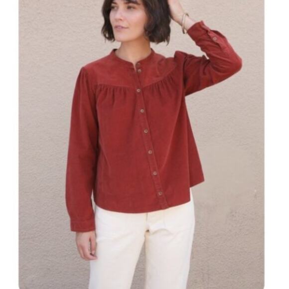 Xirena Jesse Corduroy Top In Rust XS/Small - Picture 1 of 7